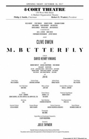 Opening Night Playbill